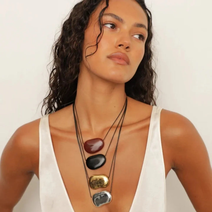 Black Pendant Necklace