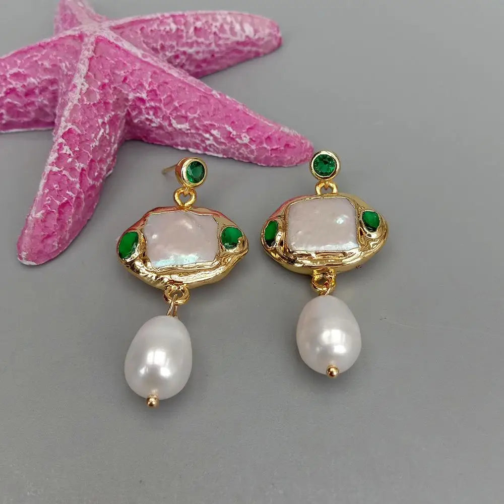 Pearl Crystal Earrings