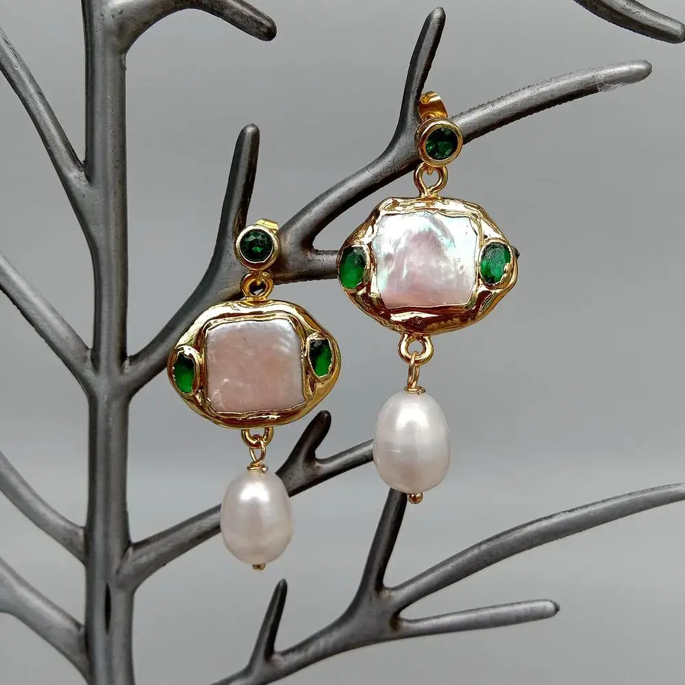 Pearl Crystal Earrings
