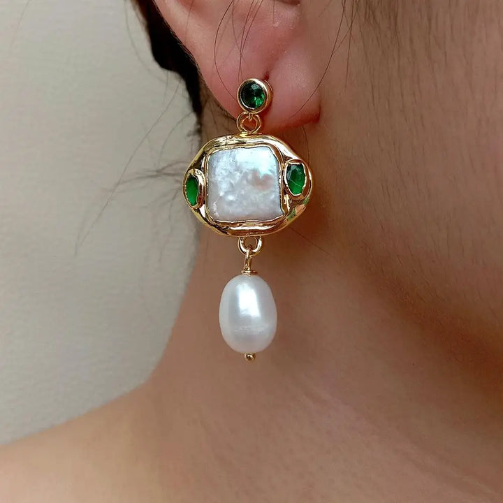 Pearl Crystal Earrings