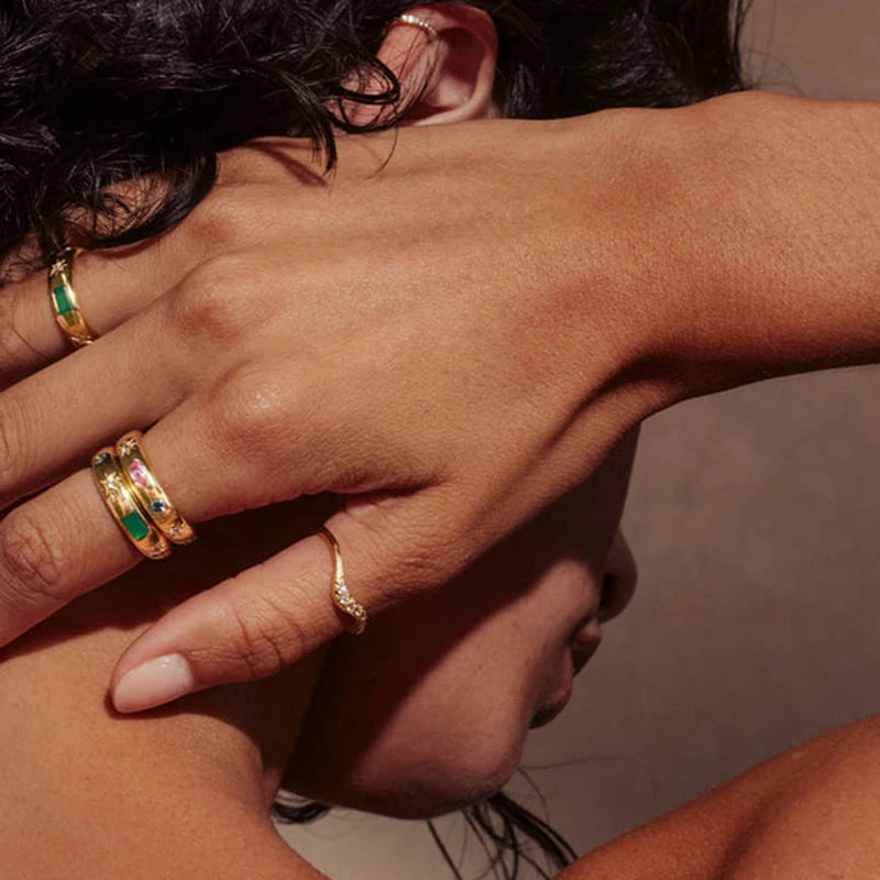 Colorful Zircon Ring