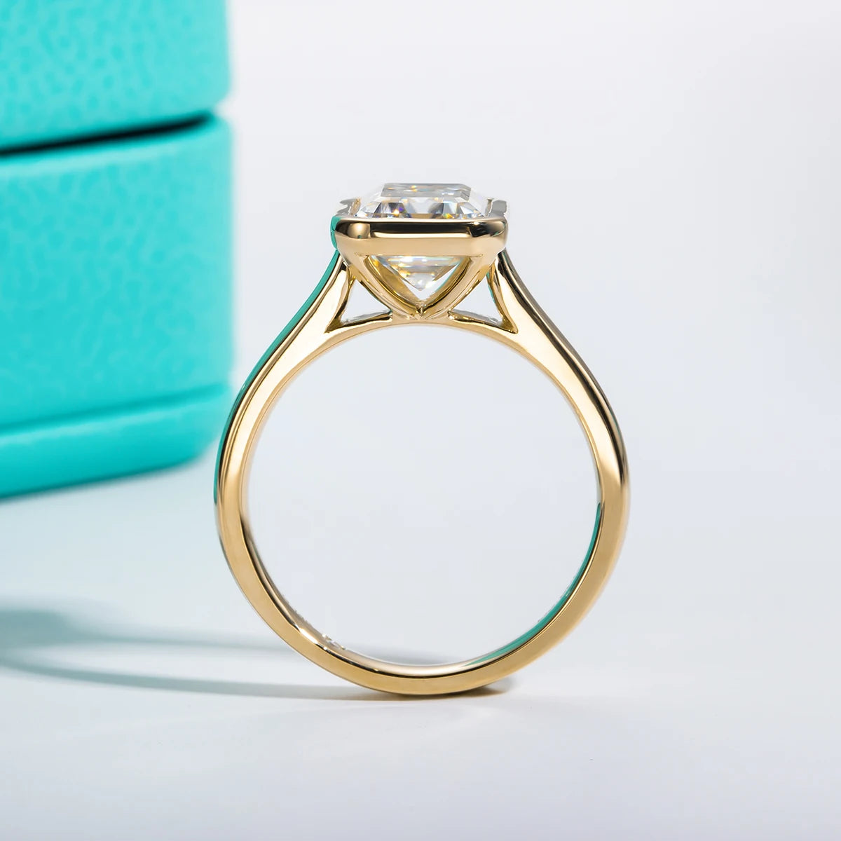 Emerald Moissanite Ring