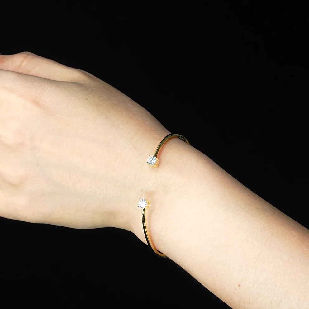 Moissanite Cuff Bracelet