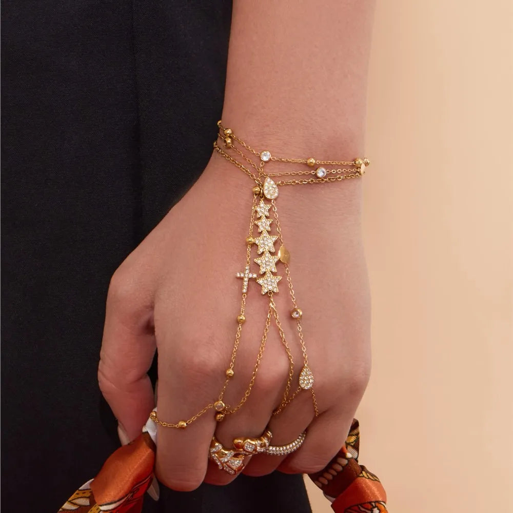 Gold Hand Chain Bracelet