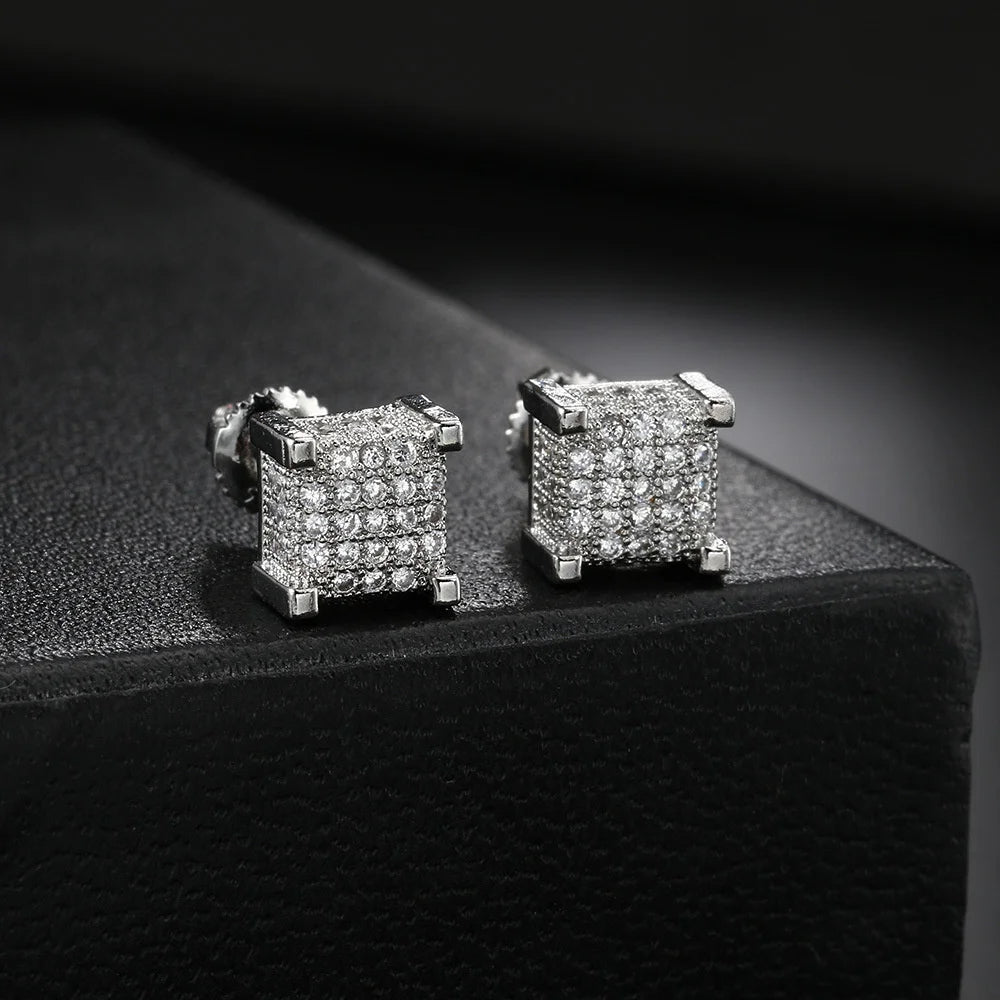 Square Zircon Studs