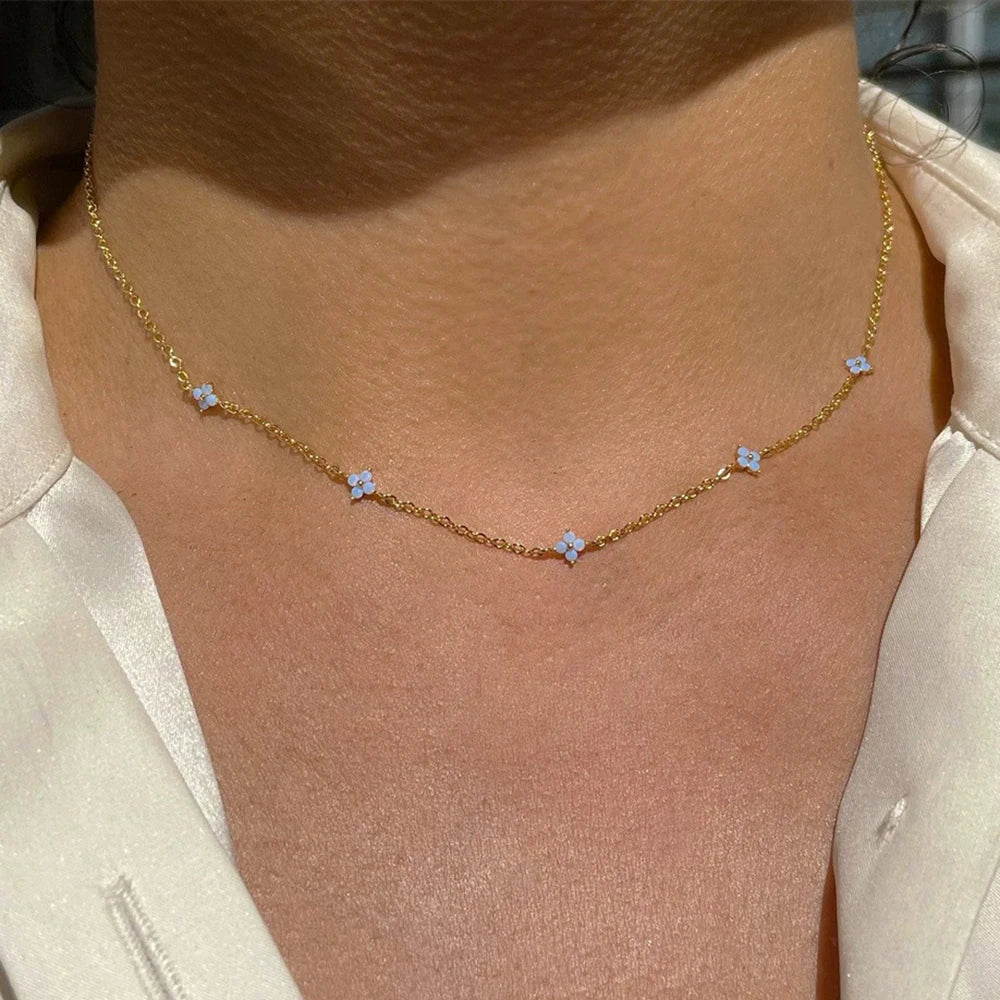 Clover Zircon Necklace
