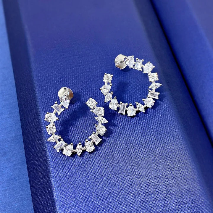 Moissanite Hoop Earrings