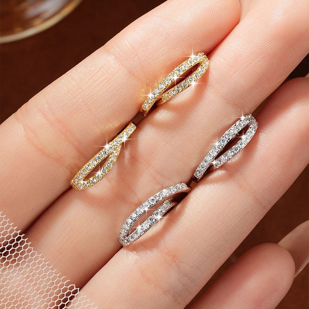 Halo Moissanite Earrings