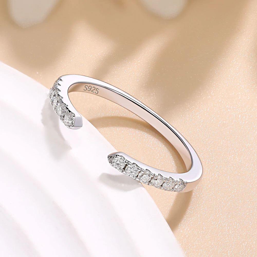 Open Moissanite Band