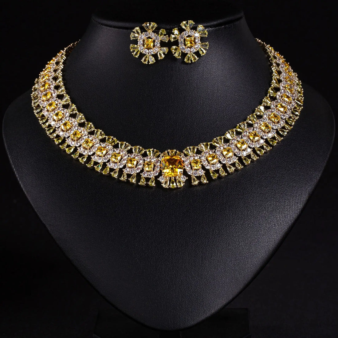 Floral Necklace Earring Set