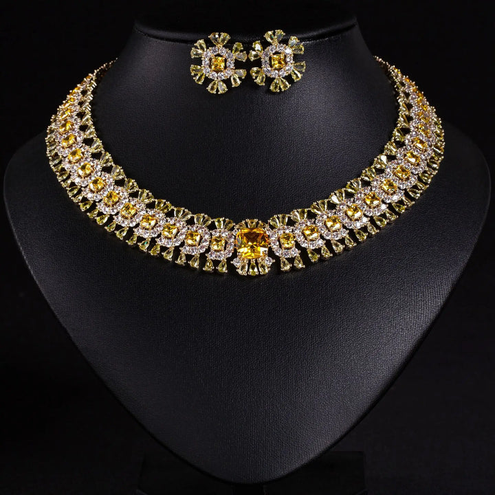 Floral Necklace Earring Set
