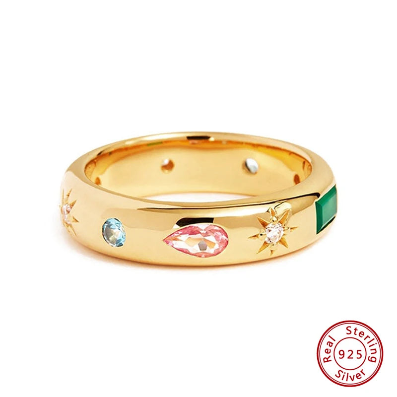 Colorful Zircon Ring