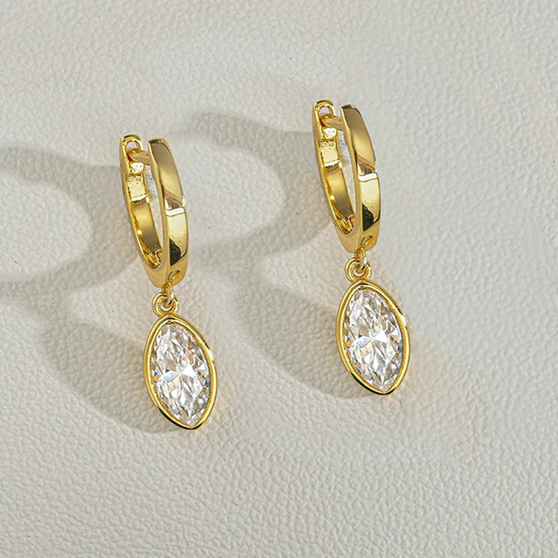 Marquise Hoop Earrings
