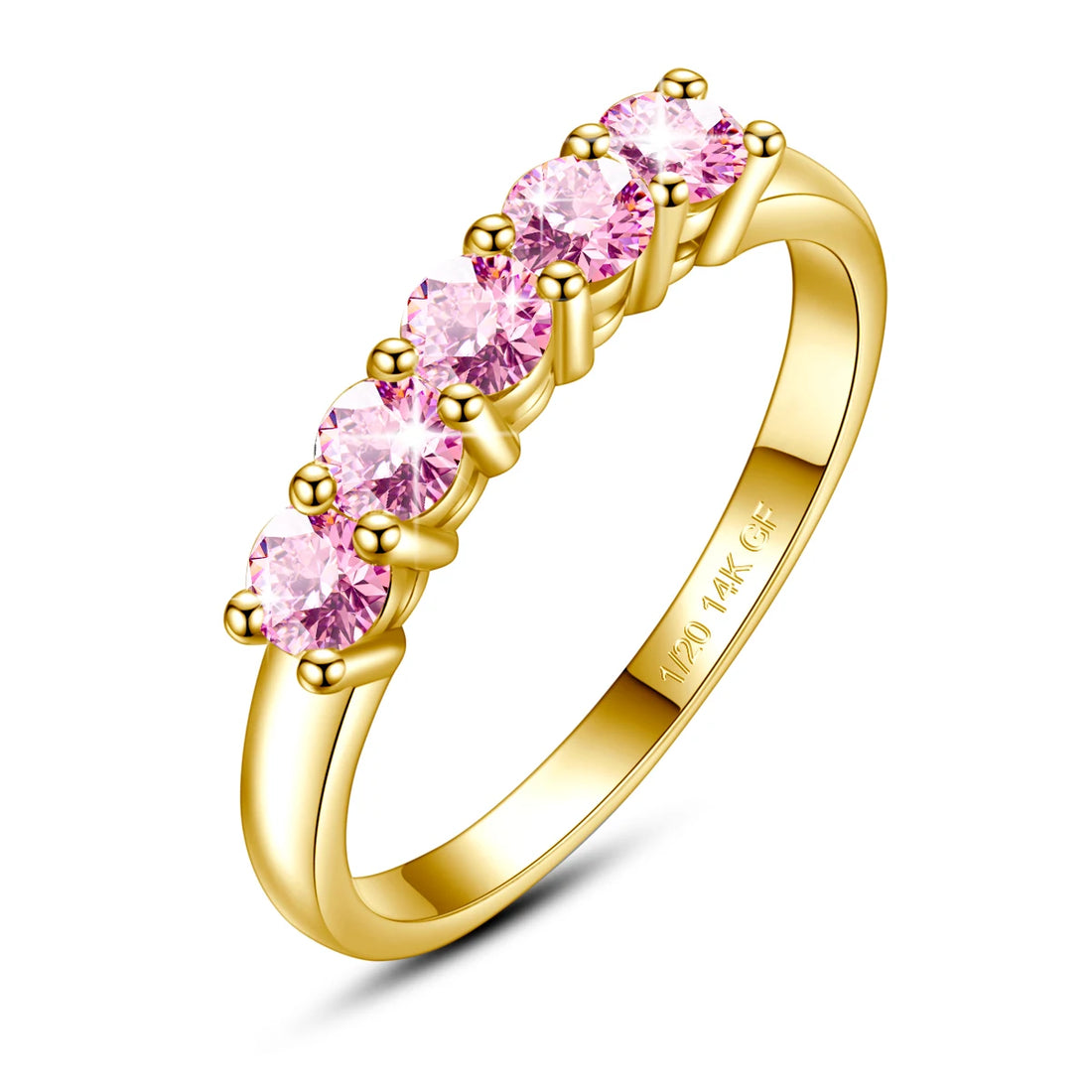 Pink Moissanite Ring