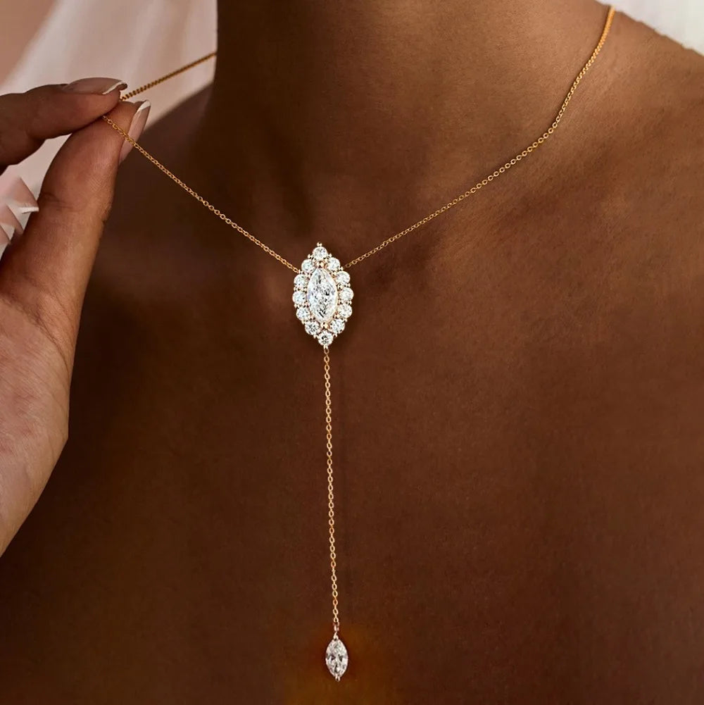Halo Moissanite Necklace
