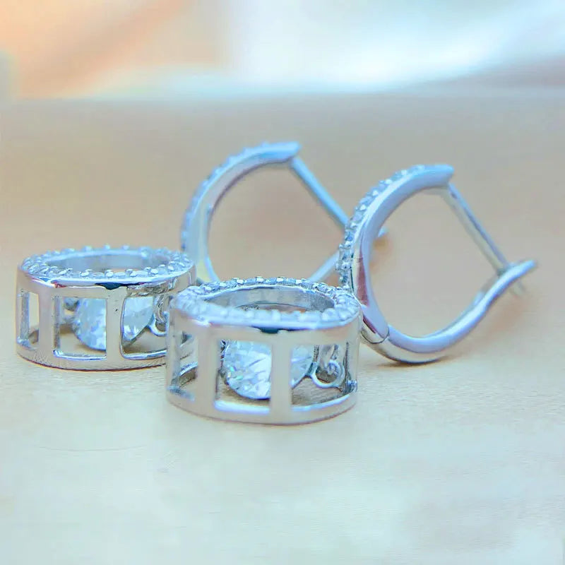 Heart Moissanite Earrings