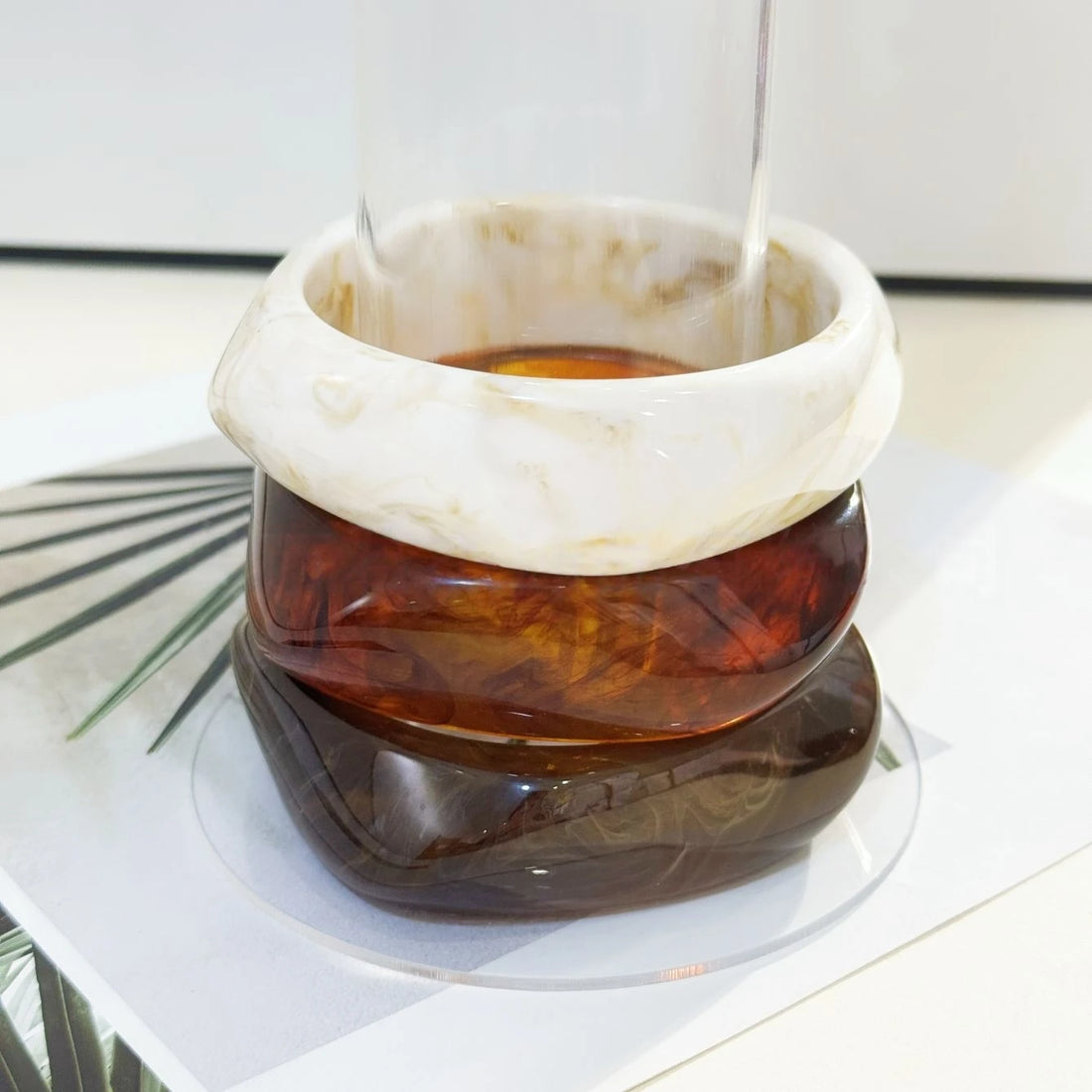 Acrylic Chunky Bangle Set