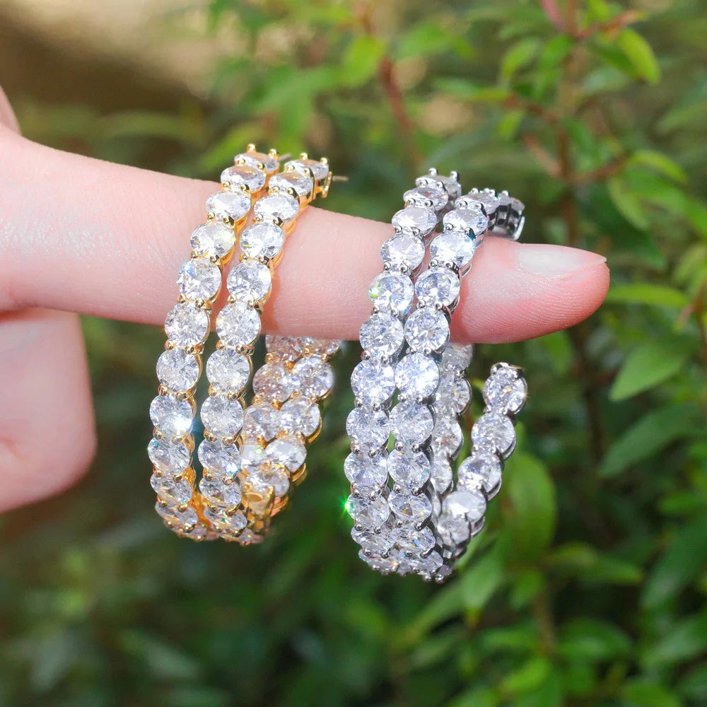 Diamond Hoop Earrings