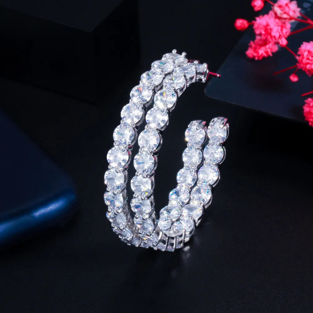 Diamond Hoop Earrings