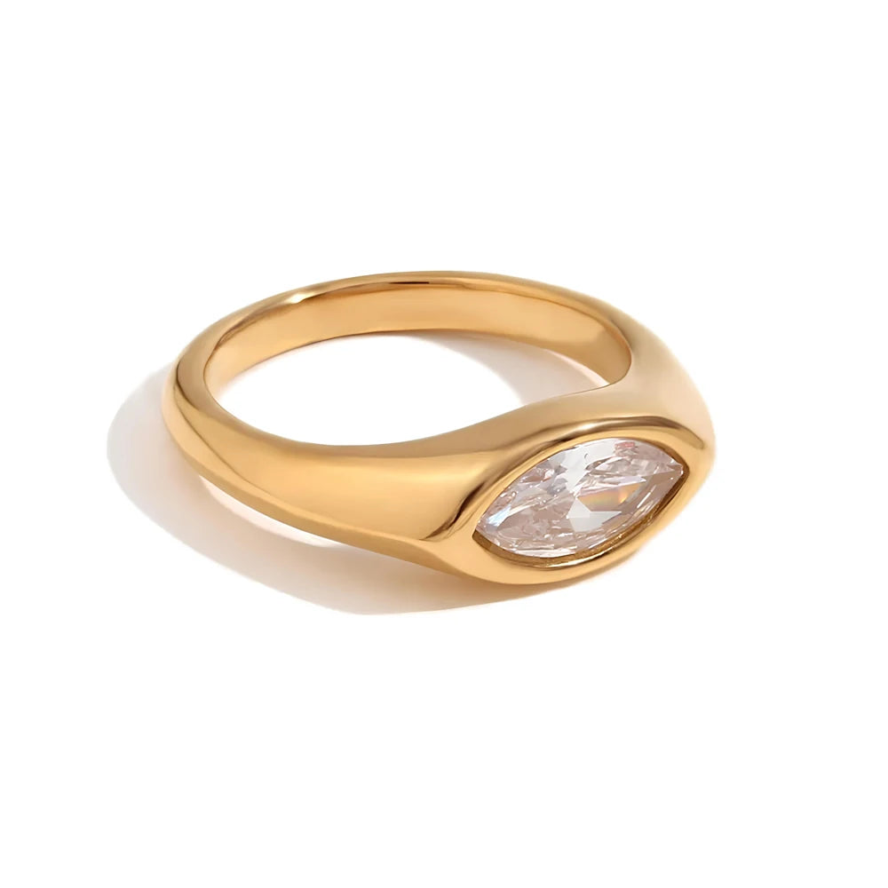 Titanium Marquise Ring