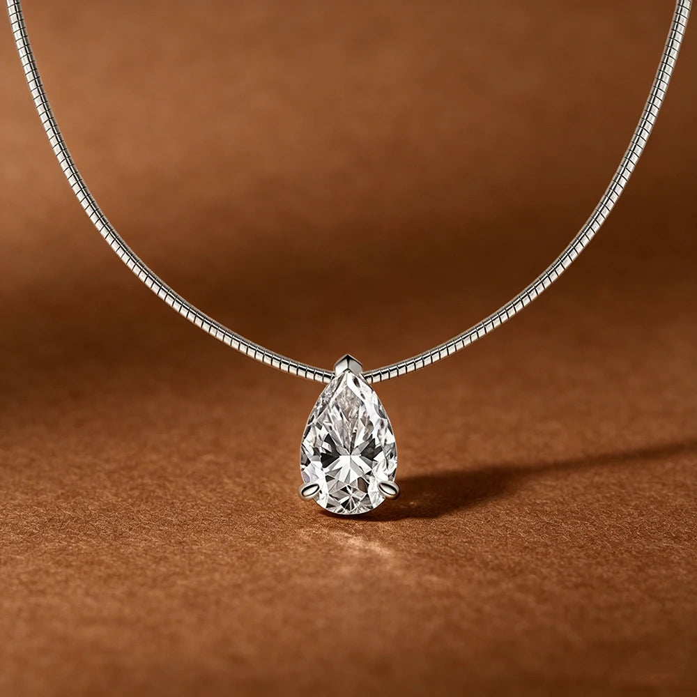 Pear Moissanite Choker