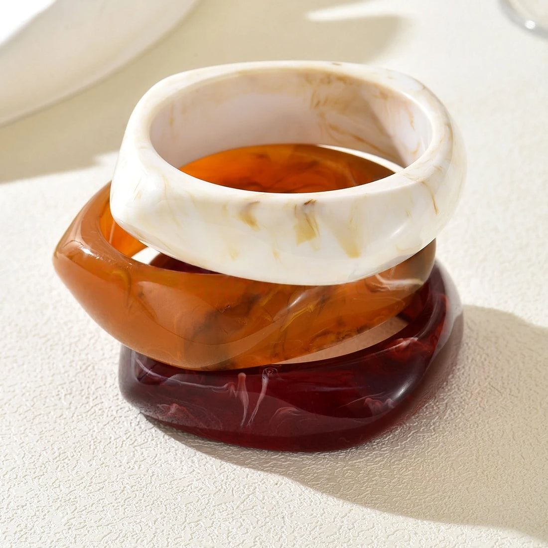 Acrylic Chunky Bangle Set