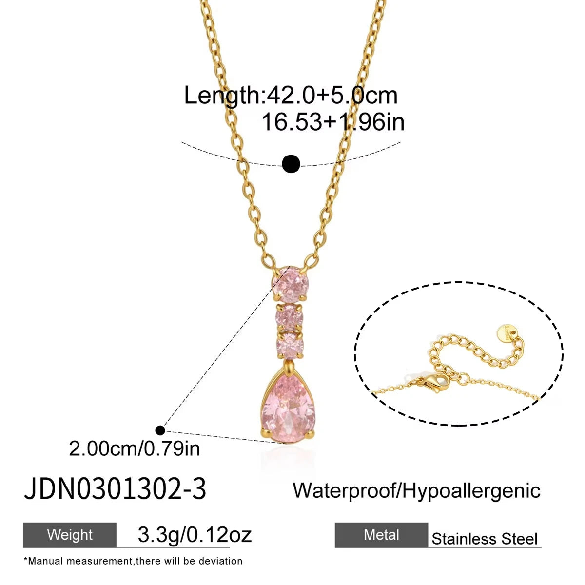 Colorful Heart Pendant Necklace