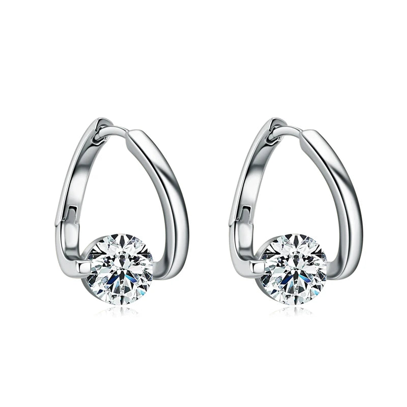 Twisted Moissanite Hoops