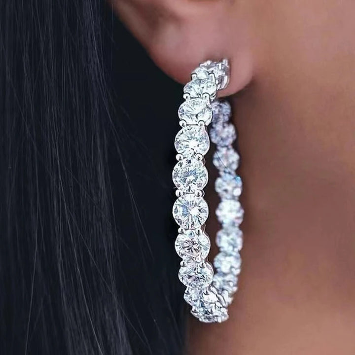 Diamond Hoop Earrings