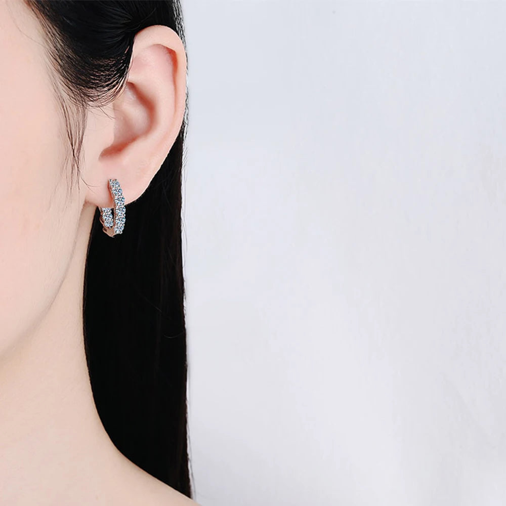 Full Moissanite Hoops