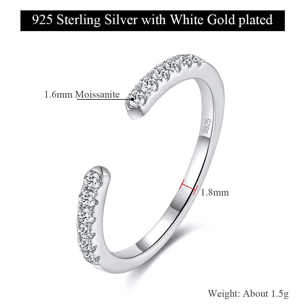 Open Moissanite Band