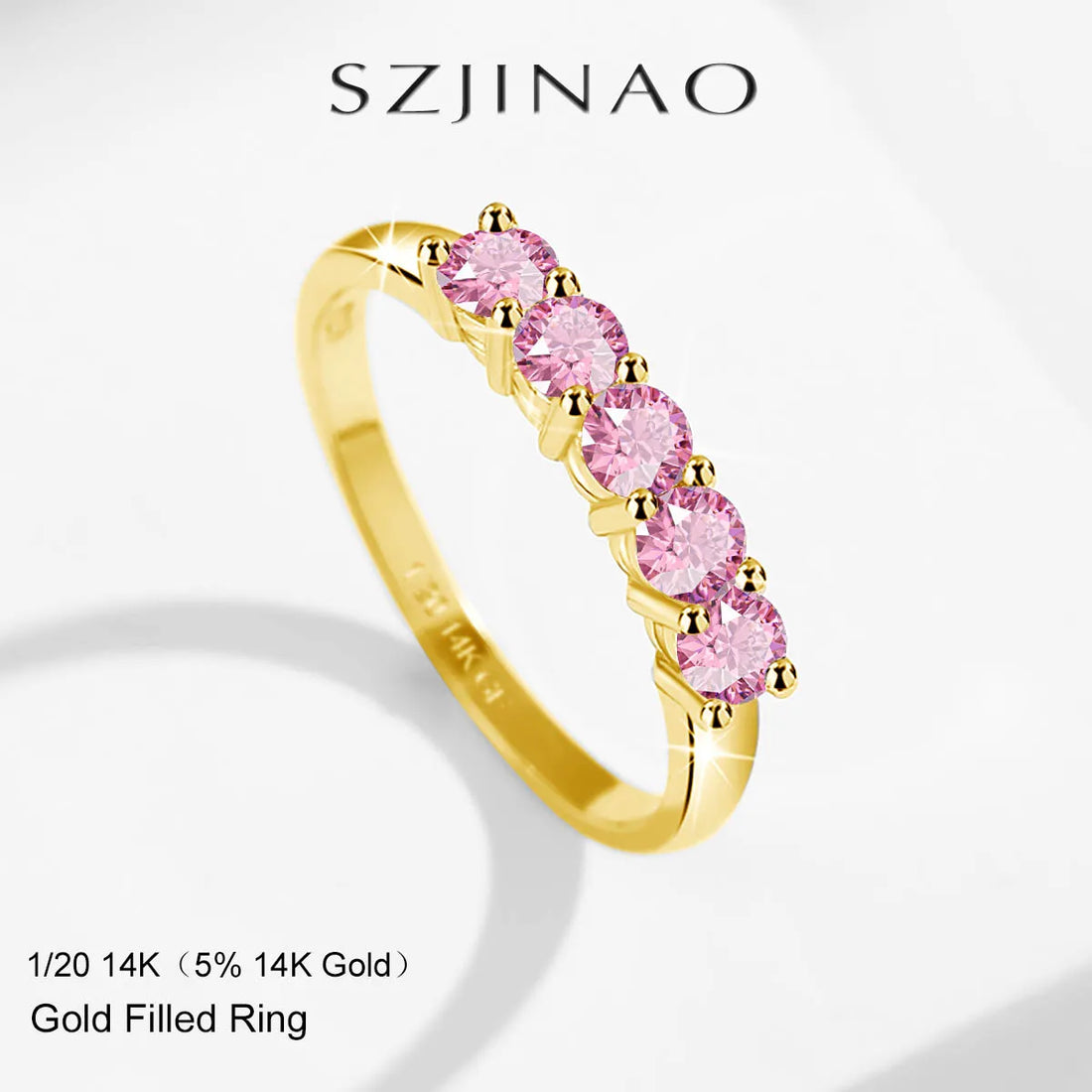 Pink Moissanite Ring