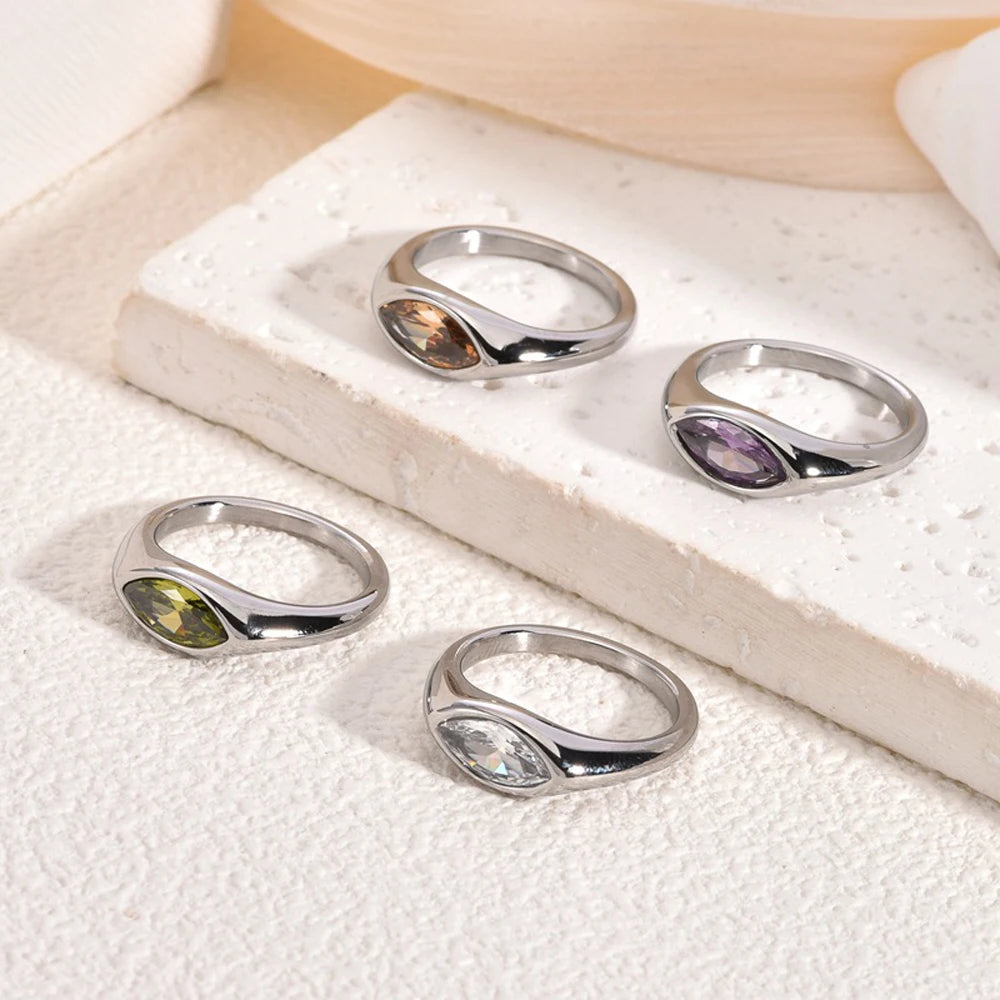 Titanium Marquise Ring