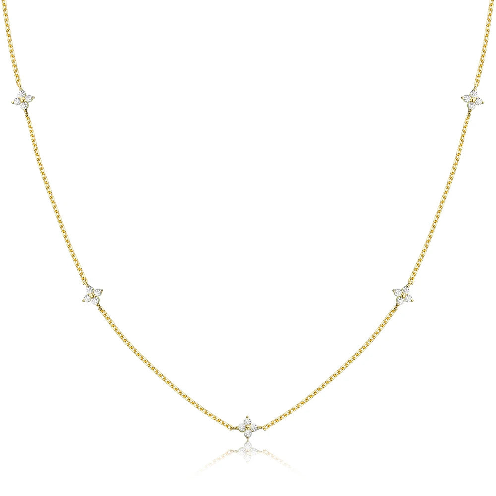 Clover Moissanite Necklace