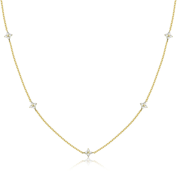 Clover Moissanite Necklace