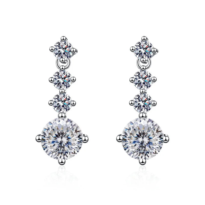 Moissanite Drop Earrings