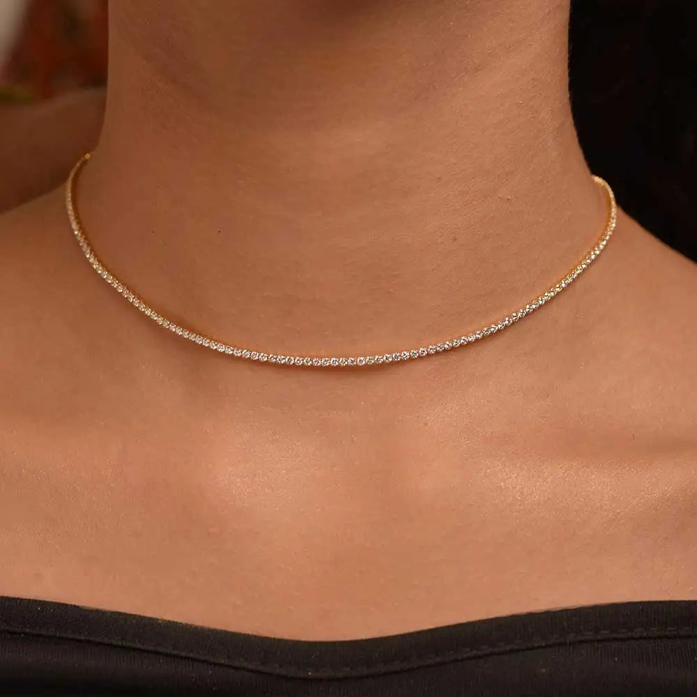 Moissanite Tennis Necklace