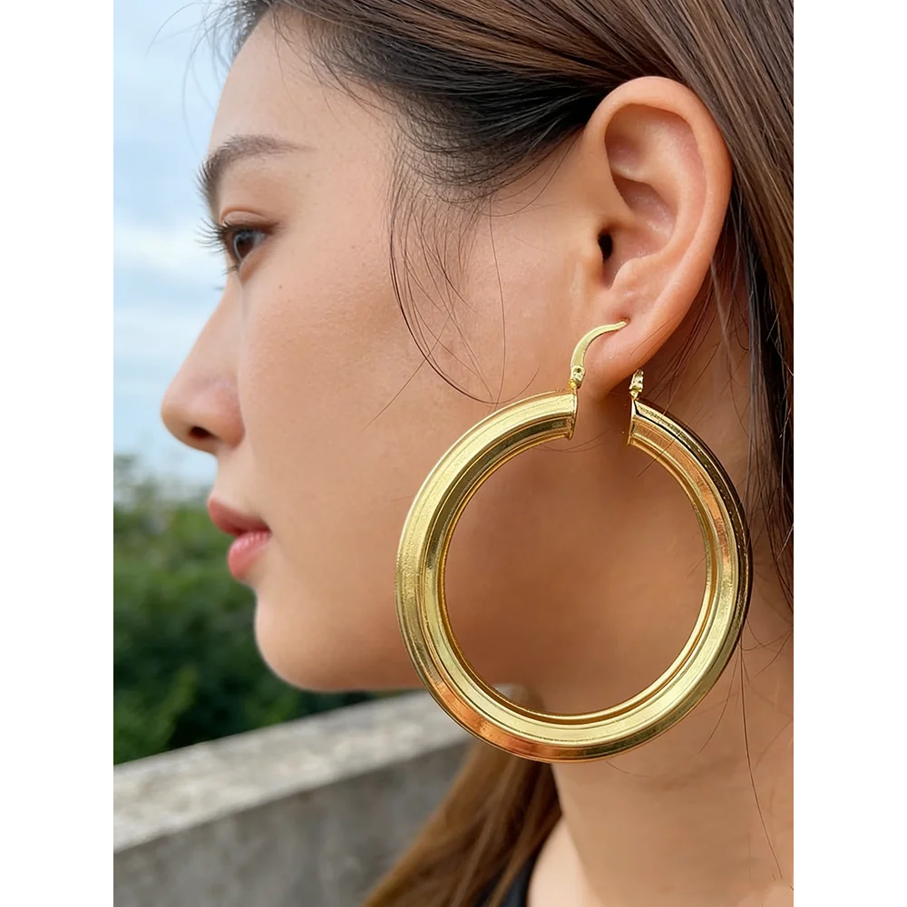 Twisted Gold Hoops