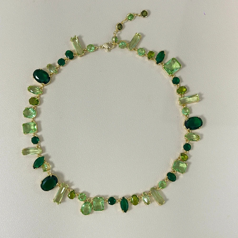 Colorful Crystal Choker Set