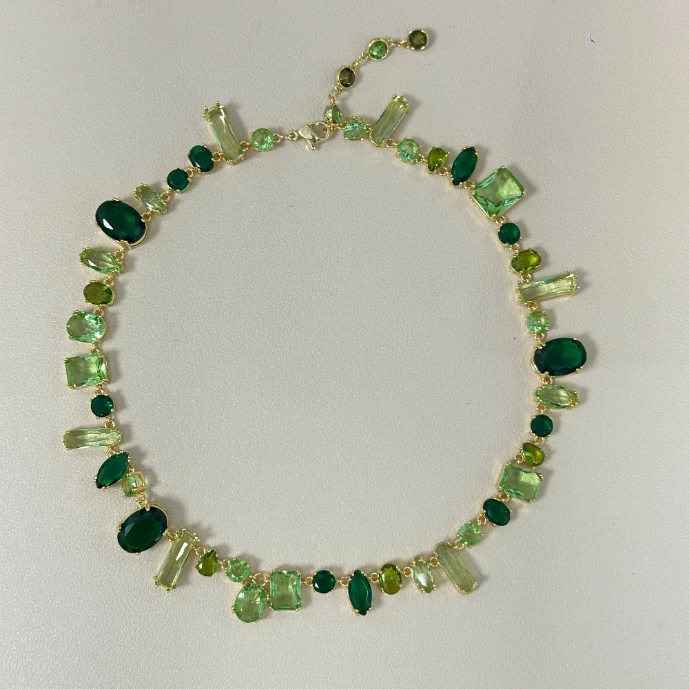Colorful Crystal Choker Set