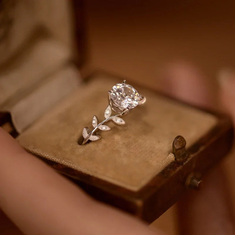 Solitaire Moissanite Ring