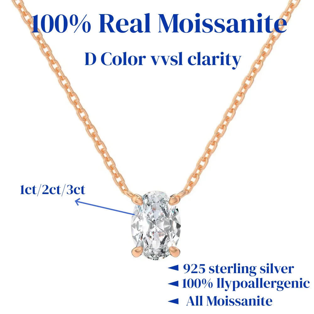 Oval Solitaire Necklace