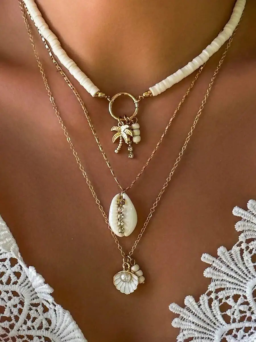 Shell Starfish Necklace Set