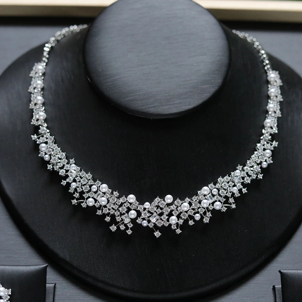 Pearl Cubic Zirconia Set