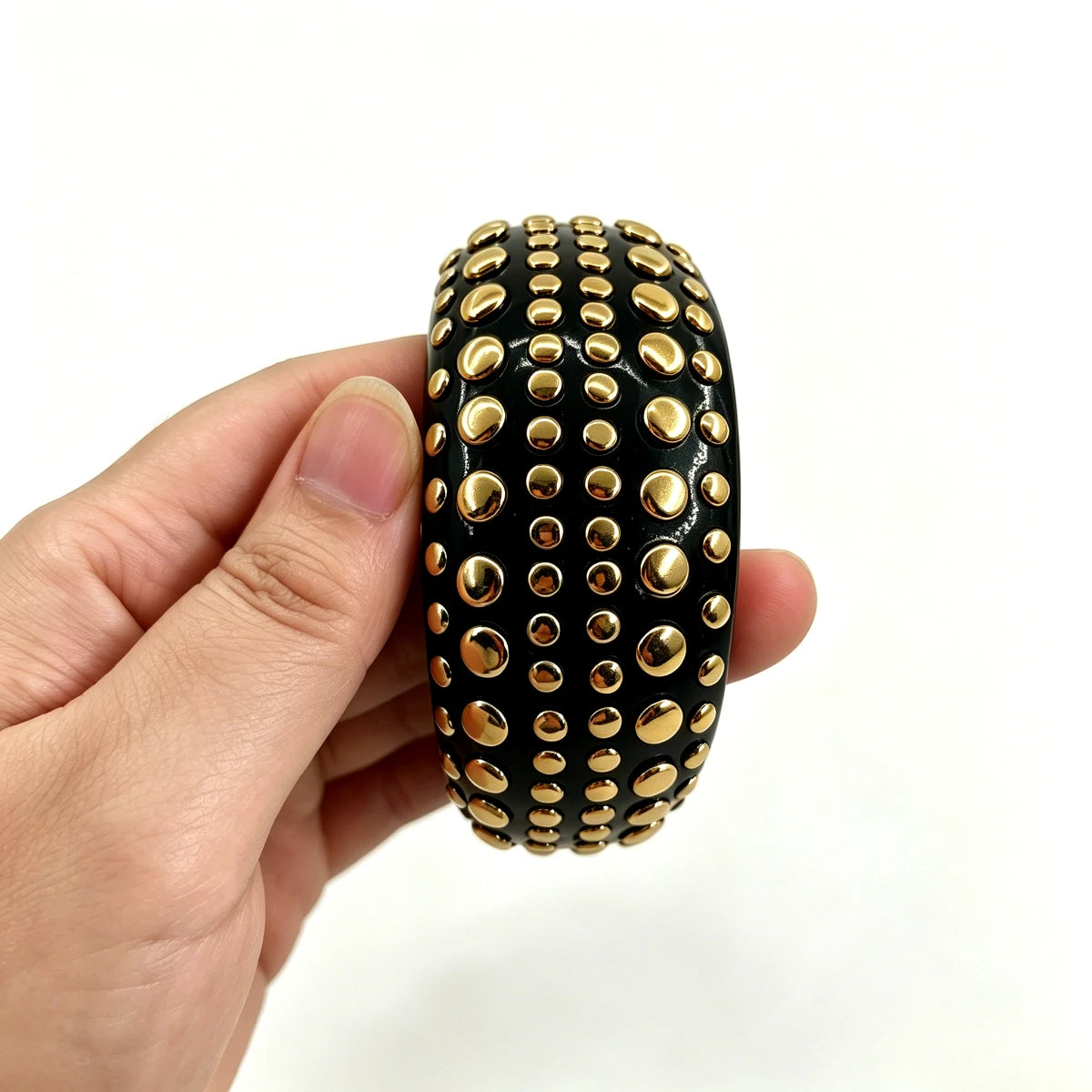 Black Resin Cuff Bracelet
