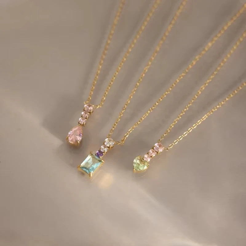 Colorful Heart Pendant Necklace