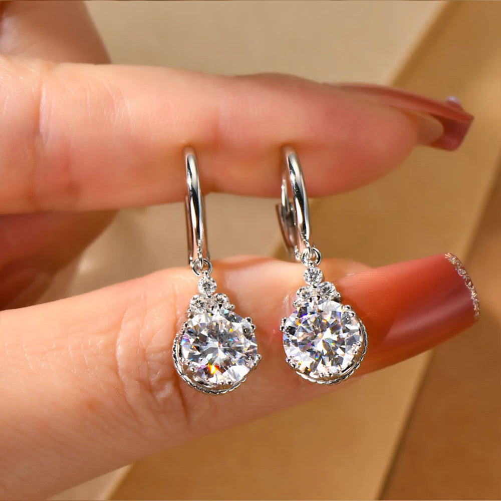 Sparkling Moissanite Earrings