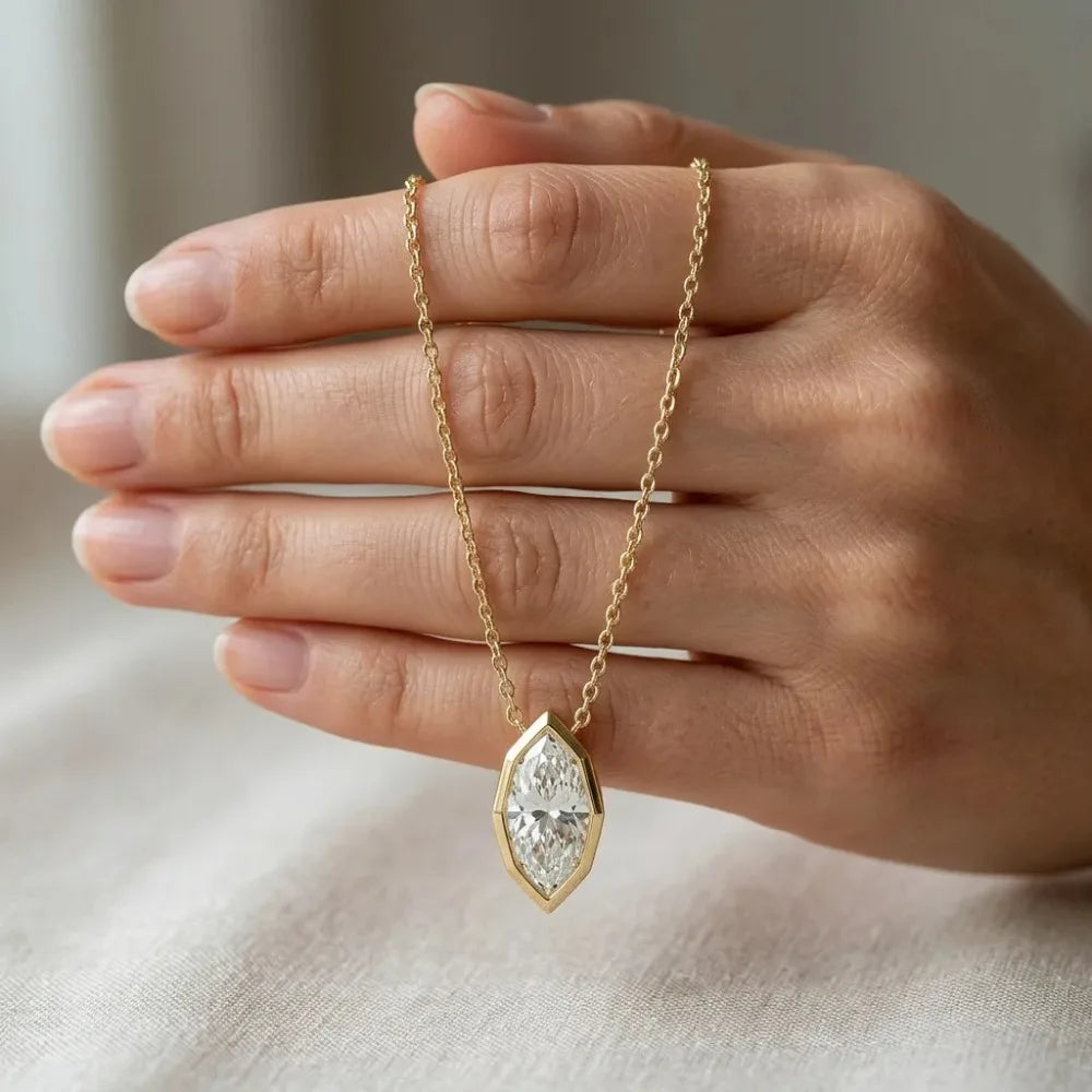 Marquise Pendant Necklace
