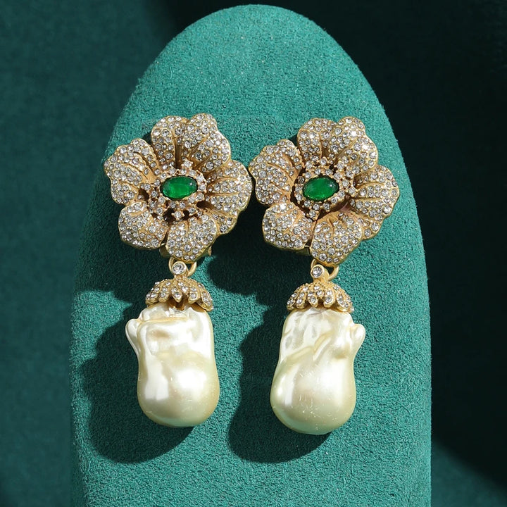 Pearl Flower Earrings
