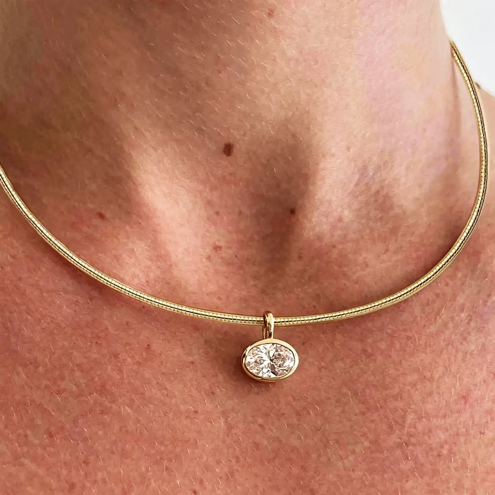 Oval Moissanite Choker